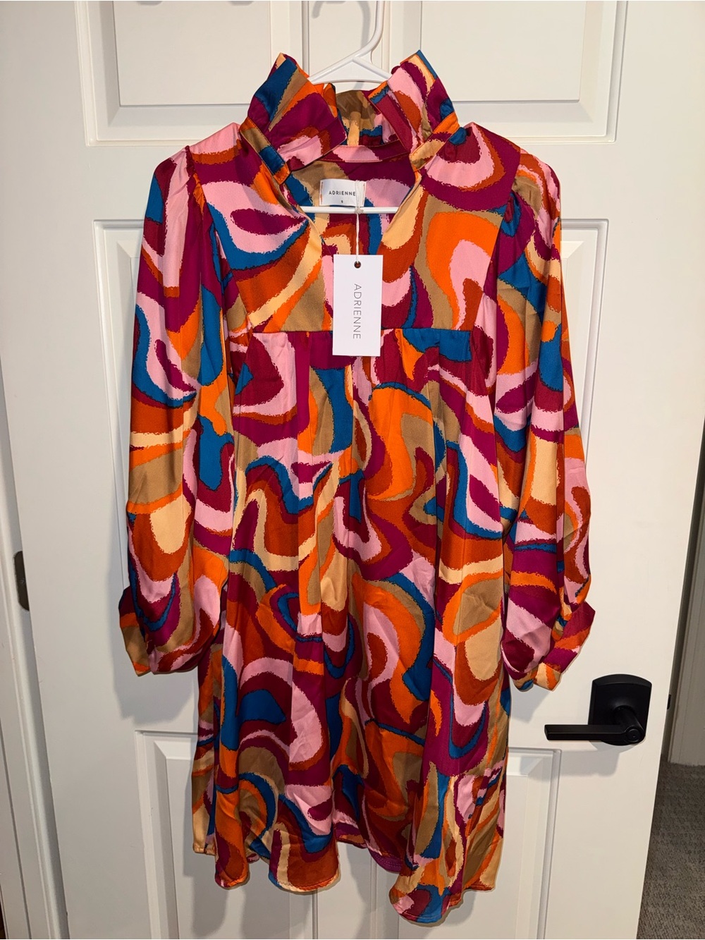 NWT Adrienne Ruffle Collar dress Small